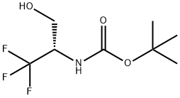 tert-Butyl (S)-(1,1,1-trifluoro-3-hydroxypropan-2-yl)carbamate 구조식 이미지