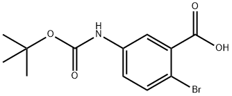 Benzoic acid, 2-bromo-5-[[(1,1-dimethylethoxy)carbonyl]amino]- 구조식 이미지