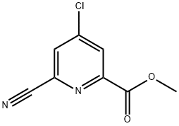 2-Pyridinecarboxylic acid, 4-chloro-6-cyano-, methyl ester Structure