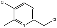 Pyridine, 3-chloro-6-(chloromethyl)-2-methyl- Structure