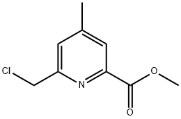 2-Pyridinecarboxylic acid, 6-(chloromethyl)-4-methyl-, methyl ester Structure