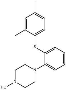 Piperazine, 1-[2-[(2,4-dimethylphenyl)thio]phenyl]-4-hydroxy- Structure