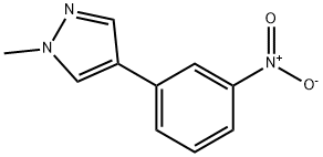 1H-Pyrazole, 1-methyl-4-(3-nitrophenyl)- 구조식 이미지