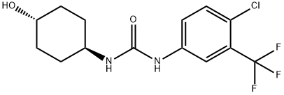 Urea, N-[4-chloro-3-(trifluoromethyl)phenyl]-N'-(trans-4-hydroxycyclohexyl)- Structure