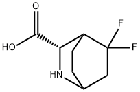 2-Azabicyclo[2.2.2]octane-3-carboxylic acid, 5,5-difluoro-, (3S)- Structure