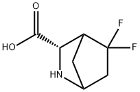 2-Azabicyclo[2.2.1]heptane-3-carboxylic acid, 5,5-difluoro-, (3S)- Structure