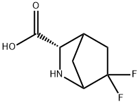 2-Azabicyclo[2.2.1]heptane-3-carboxylic acid, 6,6-difluoro-, (3S)- Structure