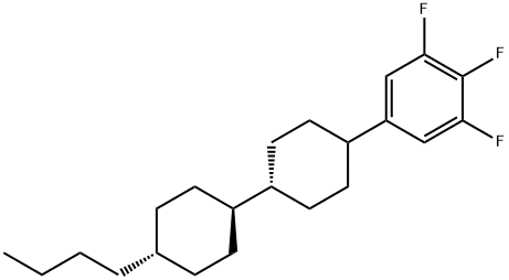 3,4,5-Trifluoro-1-[ trans-4'-(trans-4''-butylcyclohexyl)-cyclohexyl]benzene 구조식 이미지