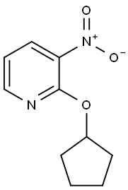 Pyridine, 2-(cyclopentyloxy)-3-nitro- Structure