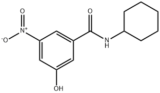 Benzamide, N-cyclohexyl-3-hydroxy-5-nitro- Structure