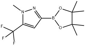 1-methyl-3-(4,4,5,5-tetramethyl-1,3,2-dioxaborolan-2-yl)-5-trifluoromethyl-1H-pyrazole Structure