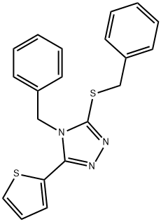 4-Benzyl-3-(benzylsulfanyl)-5-(2-thienyl)-4H-1,2,4-triazole Structure