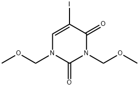 5-Iodo-1,3-bis(methoxymethyl)pyrimidine-2,4-dione Structure