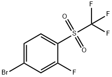 Benzene, 4-bromo-2-fluoro-1-[(trifluoromethyl)sulfonyl]- Structure