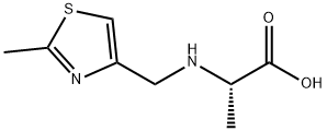 Alanine, N-[(2-methyl-4-thiazolyl)methyl]- Structure