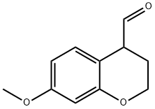 2H-1-Benzopyran-4-carboxaldehyde, 3,4-dihydro-7-methoxy- Structure