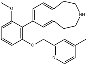 1H-3-Benzazepine, 2,3,4,5-tetrahydro-7-[2-methoxy-6-[(4-methyl-2-pyridinyl)methoxy]phenyl]- 구조식 이미지