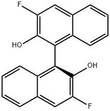 [1,1'-Binaphthalene]-2,2'-diol, 3,3'-difluoro-, (1S)- Structure