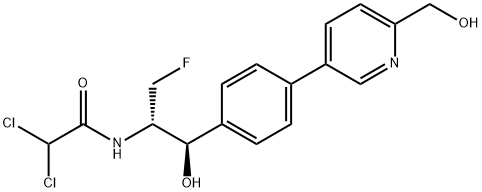 2,2-Dichloro-N-{1-fluoromethyl-2-hydroxy-2-[4-(6-hydroxymethyl-pyridin-3-yl)-phenyl]-ethyl}-acetamide Structure