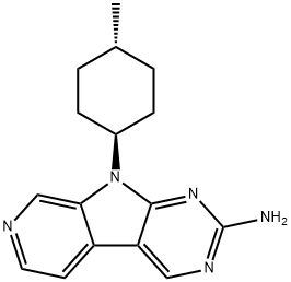 9H-Pyrido[4',3':4,5]pyrrolo[2,3-d]pyrimidin-2-amine, 9-(trans-4-methylcyclohexyl)- 구조식 이미지