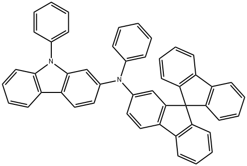9H-Carbazol-2-amine, N,9-diphenyl-N-9,9'-spirobi[9H-fluoren]-2-yl- Structure