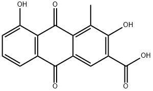 1-Methyl-2,8-dihydroxy-3
-carboxy-9,10-anthraquinone 구조식 이미지