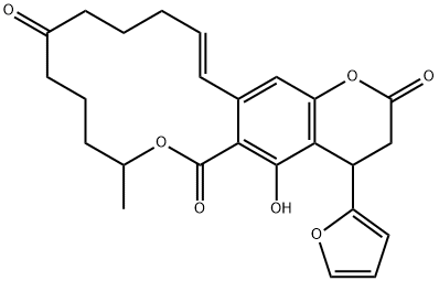 4-(furan-2-yl)-5-hydroxy-8-methyl-3,4,8,9,10,11,14,15-octahydro-[1]oxacyclotetradecino[3,4-g]chromene-2,6,12(13H)-trione Structure