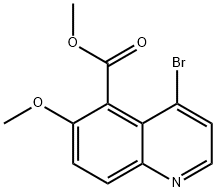 5-Quinolinecarboxylic acid, 4-bromo-6-methoxy-, methyl ester Structure