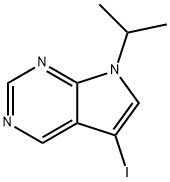 7H-Pyrrolo[2,3-d]pyrimidine, 5-iodo-7-(1-methylethyl)- Structure