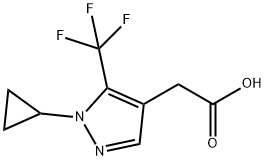 1H-Pyrazole-4-acetic acid, 1-cyclopropyl-5-(trifluoromethyl)- Structure