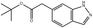 1H-Indazole-6-acetic acid, 1,1-dimethylethyl ester 구조식 이미지