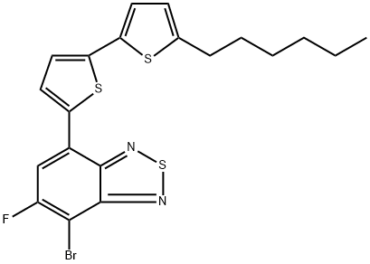 4-Bromo-5-fluoro-7-(5'-hexyl-[2,2'-bithiophen]-5-yl)benzo[c][1,2,5]thiadiazole Structure