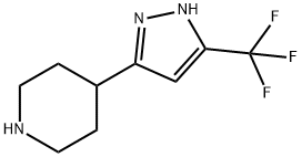 4-(5-(Trifluoromethyl)-1H-pyrazol-3-yl)piperidine Structure