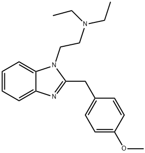 1H-Benzimidazole-1-ethanamine, N,N-diethyl-2-[(4-methoxyphenyl)methyl]- Structure