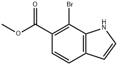 1H-Indole-6-carboxylic acid, 7-bromo-, methyl ester Structure