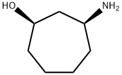 (1R,3S)-3-Amino-cycloheptanol Structure