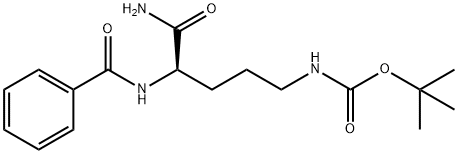 N1-benzoyl-N4-Boc-D-ornithine amide Structure