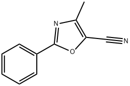 4-methyl-2-phenyloxazole-5-carbonitrile 구조식 이미지