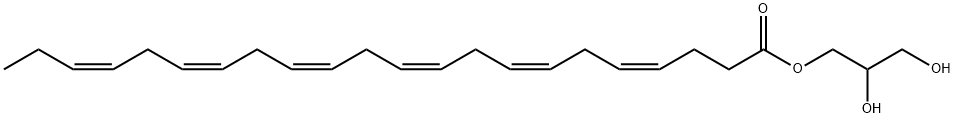 4,7,10,13,16,19-Docosahexaenoic acid, 2,3-dihydroxypropyl ester, (4Z,7Z,10Z,13Z,16Z,19Z)- Structure