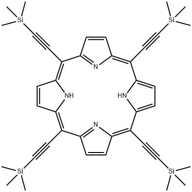 5,10,15,20-(tetra-trimethylsilylethynyl)porphyrin Structure