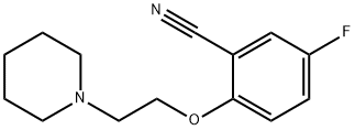 5-Fluoro-2-[2-(piperidin-1-yl)ethoxy]benzonitrile Structure