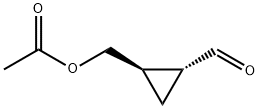 Cyclopropanecarboxaldehyde, 2-[(acetyloxy)methyl]-, (1R,2R)- Structure