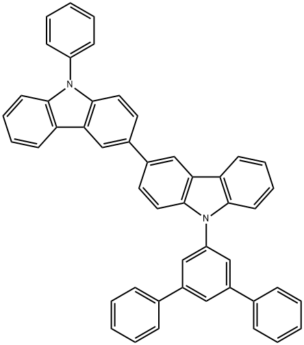 3,3'-Bi-9H-carbazole, 9-phenyl-9'-[1,1':3',1''-terphenyl]-5'-yl- 구조식 이미지