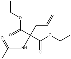 Propanedioic acid, 2-(acetylamino)-2-(2-propen-1-yl)-, 1,3-diethyl ester Structure