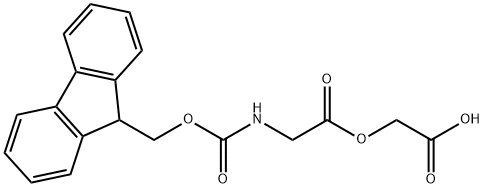 Glycine, N-[(9H-fluoren-9-ylmethoxy)carbonyl]-, carboxymethyl ester Structure