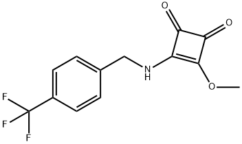 3-Cyclobutene-1,2-dione, 3-methoxy-4-[[[4-(trifluoromethyl)phenyl]methyl]amino]- 구조식 이미지