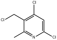 Pyridine, 4,6-dichloro-3-(chloromethyl)-2-methyl- Structure