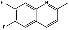 Quinoline, 7-bromo-6-fluoro-2-methyl- Structure