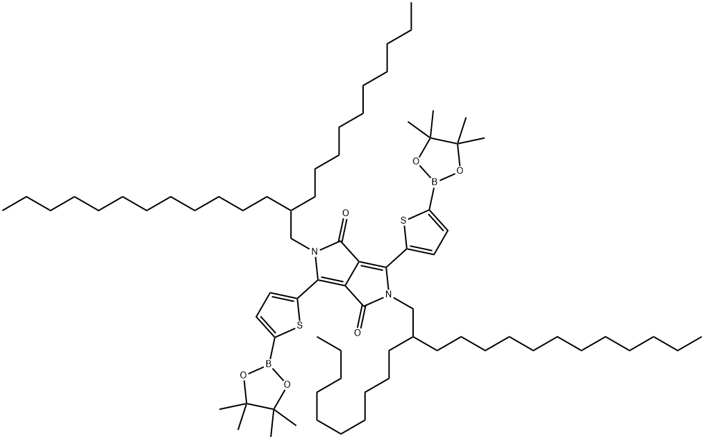 IN1733, 2,5-Bis(2-decyltetradecyl)-3,6-bis(5-(4,4,5,5-tetramethyl-1,3,2-dioxaborolan-2-yl)thiophen-2-yl)pyrrolo[3,4-c]pyrrole-1,4(2H,5H)-dione Structure