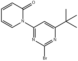 2-Bromo-4-(1H-pyridin-2-one)-6-(tert-butyl)pyrimidine 구조식 이미지